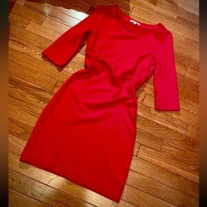 New Dakota Valentine’s Day red lipstick mini pencil sheath dress size S
